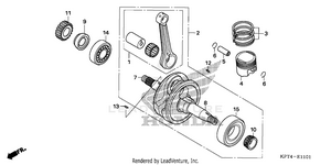 Crankshaft + Piston (2) Schematic