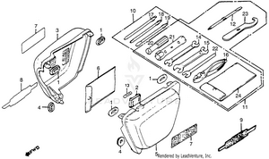 Side Cover + Tools Schematic