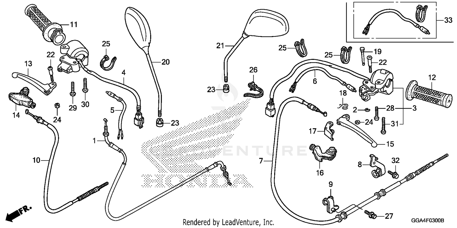 HANDLE LEVER@SWITCH@CABLE