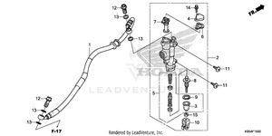 Rear Brake Master        Cylinder Schematic