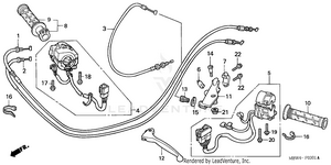 Handle Lever + Switch + Cable ('01-'06) Schematic