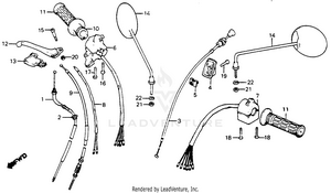Handle Lever + Switch + Cable Schematic