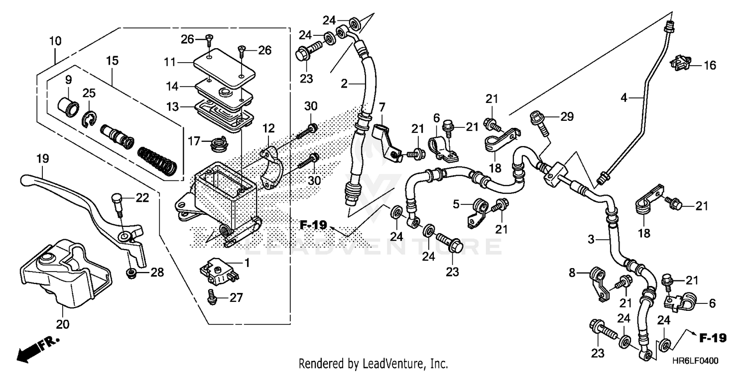 FRONT BRAKE MASTER       CYLINDER