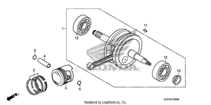 Crankshaft + Piston Schematic