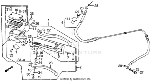 Clutch Master Cylinder + Clutch Control Lever Schematic