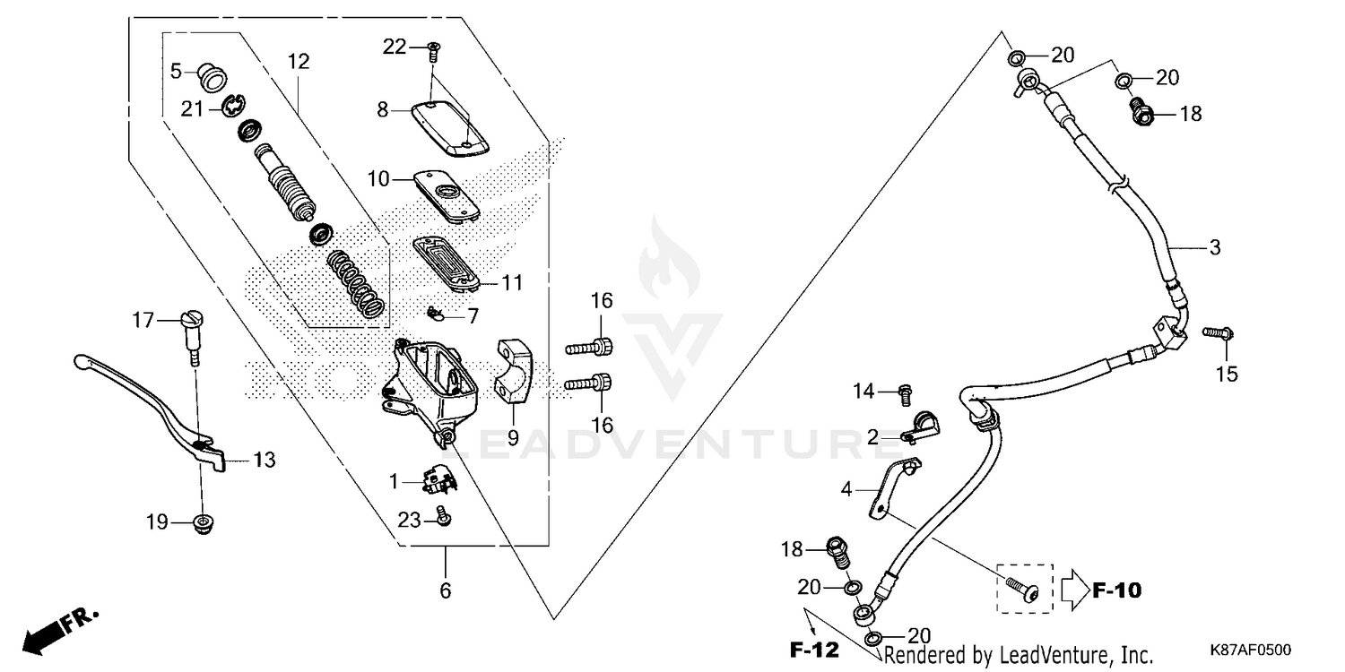FRONT BRAKE MASTER       CYLINDER (1)
