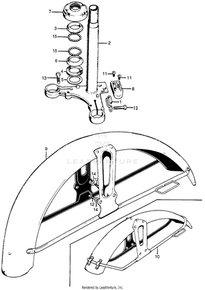 Steering Stem + Front Fender Schematic