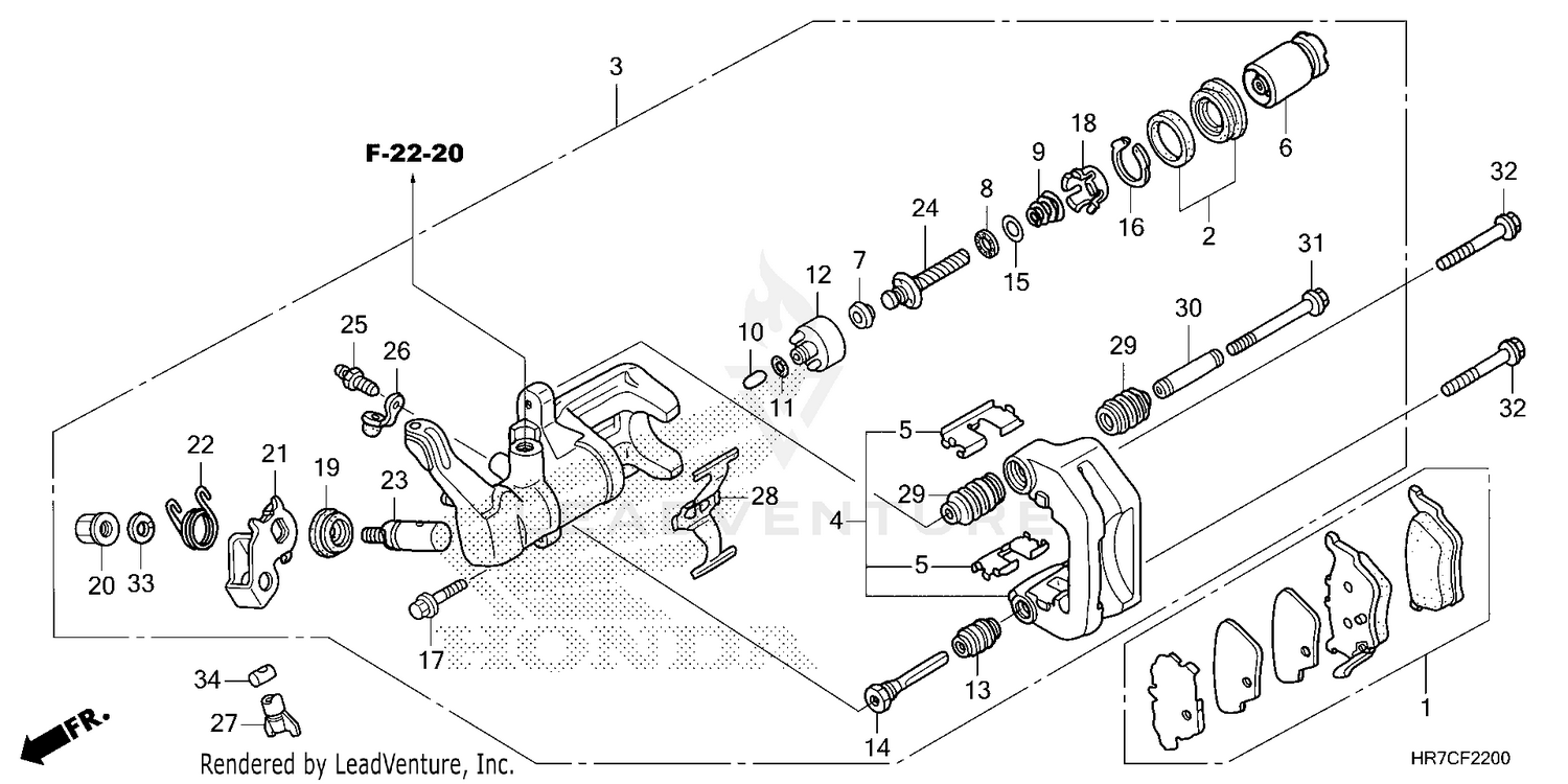 REAR BRAKE CALIPER