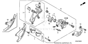Rear Brake Caliper Schematic