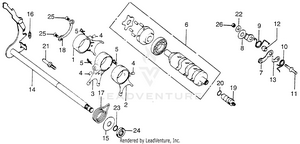 Gearshift Fork + Drum Schematic