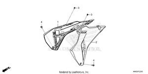 Radiator Shroud          (crf450r/rwe) Schematic