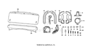 2-piece Poly Windshield  (hard Coat) Schematic