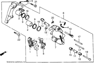 Front Brake Caliper Schematic