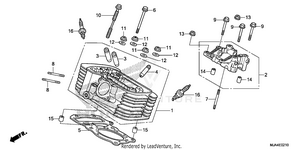 Rear Cylinder Head Schematic