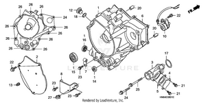 Rear Crankcase Cover ('03-) Schematic