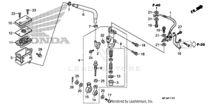 Rear Brake Master        Cylinder (cbr600ra) Schematic