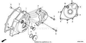 Left Crankcase Cover Schematic