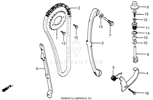 Cam Chain + Tensioner Schematic