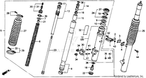 Front Fork 91-92 Schematic