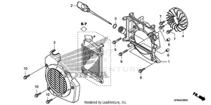 Cooling Fan + Radiator Cover Schematic