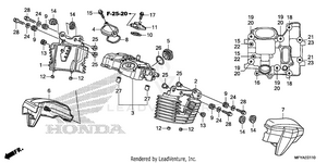 Rear Cylinder Head Cover Schematic