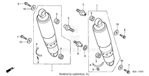 Rear Shock Absorber (1) Schematic