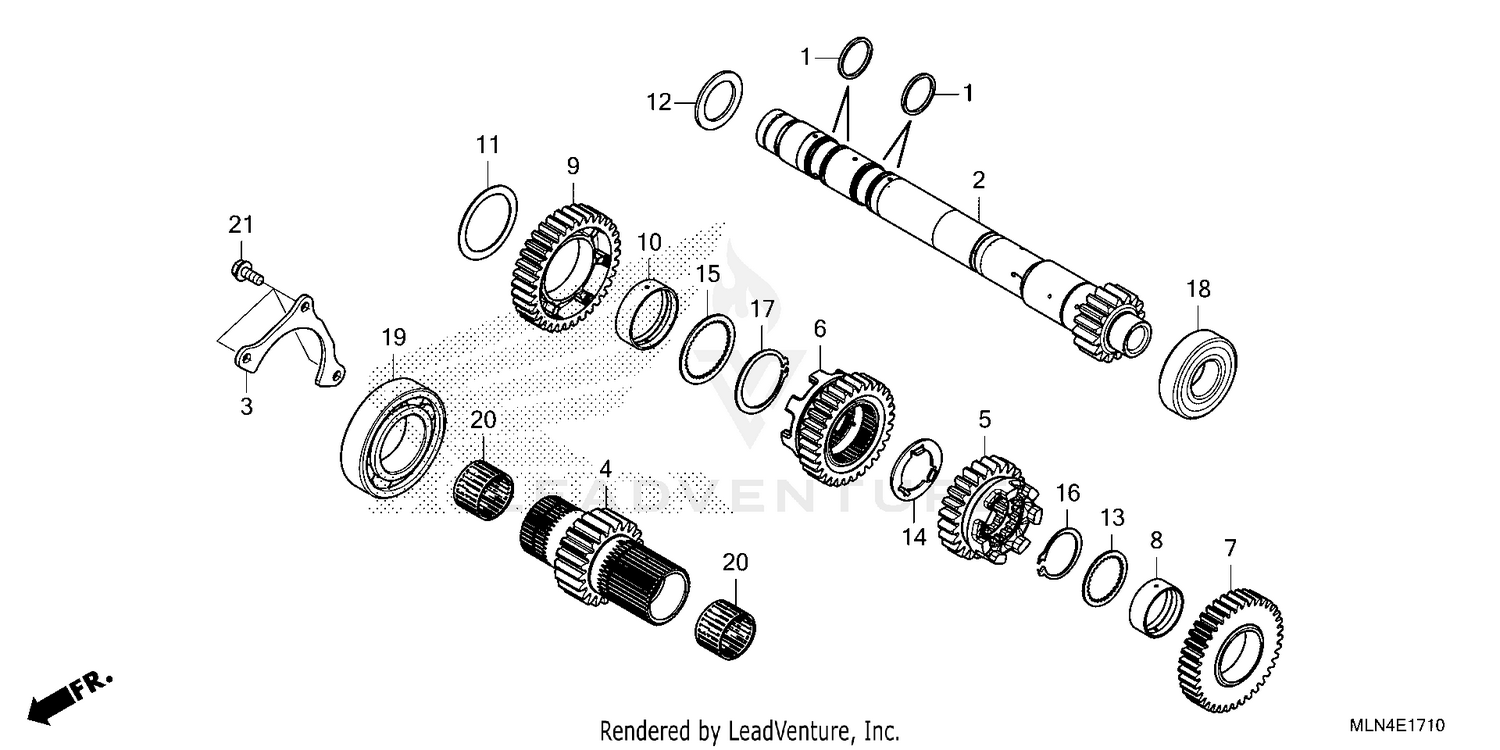 TRANSMISSION (MAINSHAFT) (CRF1100D/D4)