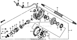 Final Gear + Rear Wheel Axle Schematic
