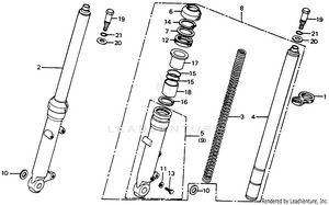 Front Fork 76,78 Schematic
