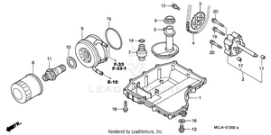 Oil Pan + Oil Pump Schematic