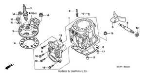 Cylinder + Cylinder Head ('05-'07) Schematic