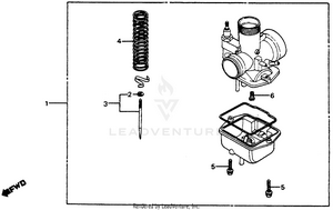 Carburetor (optional Parts Kit) 80-82 Schematic
