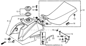 Fuel Tank + Seat Schematic