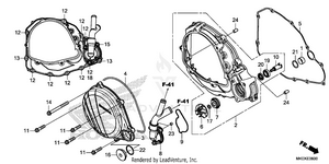 Right Crankcase Cover    @water Pump Schematic