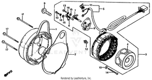 Alternator Cover + Alternator Schematic