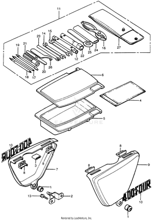 Side Cover + Tools Schematic