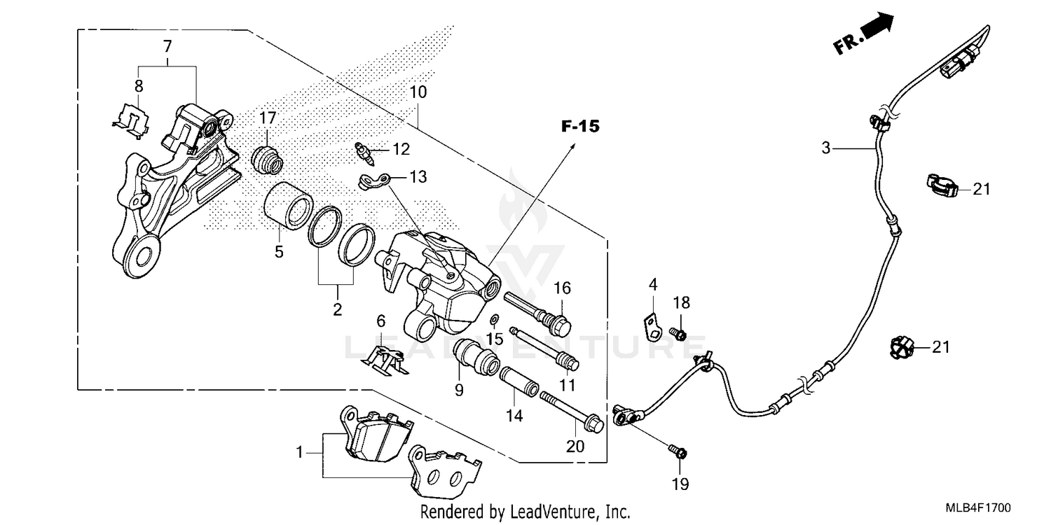REAR BRAKE CALIPER