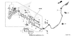 Rear Brake Caliper Schematic