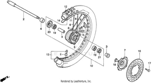 Front Wheel 92-94 Schematic