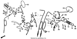 Control Levers + Switches + Cables 79-82 Schematic