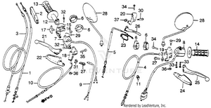 Control Levers + Switch + Cables Schematic