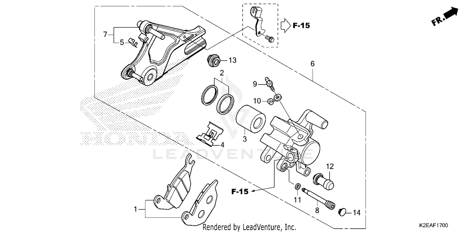 REAR BRAKE CALIPER