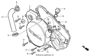 Right Crankcase Cover 84-86 Schematic