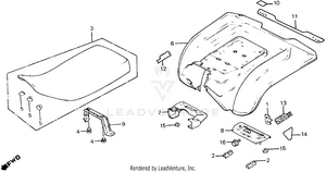 Seat + Rear Fender Schematic