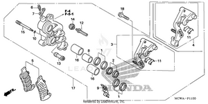 Right Front Brake Caliper Schematic