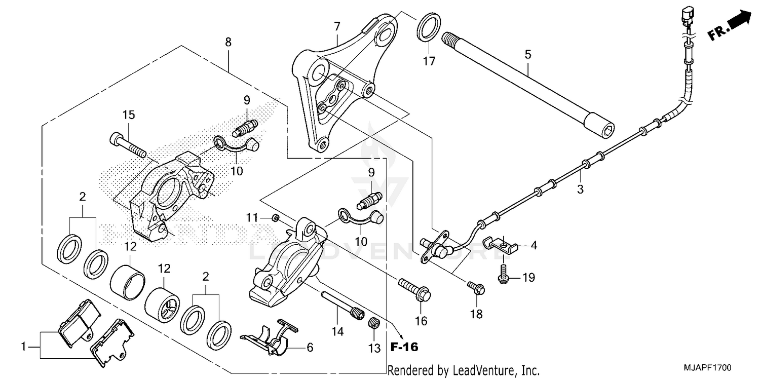 REAR BRAKE CALIPER