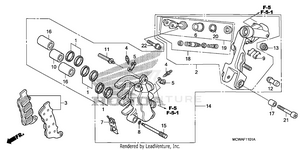 Left Front Brake Caliper Schematic
