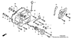 Left Crankcase Cover Schematic