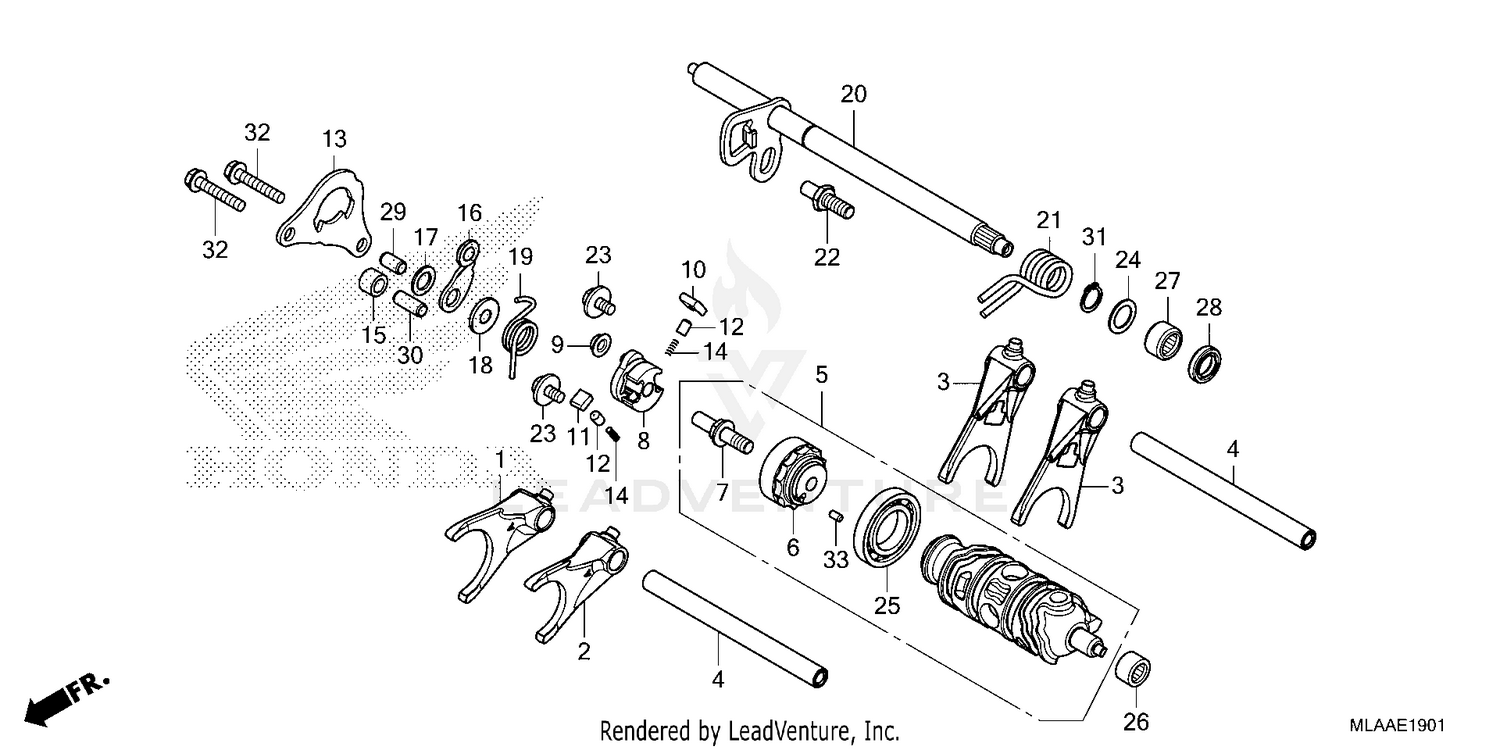 GEARSHIFT DRUM           (CMX1100D/D2)