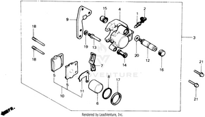 Fr.brake Caliper 86-89 Schematic